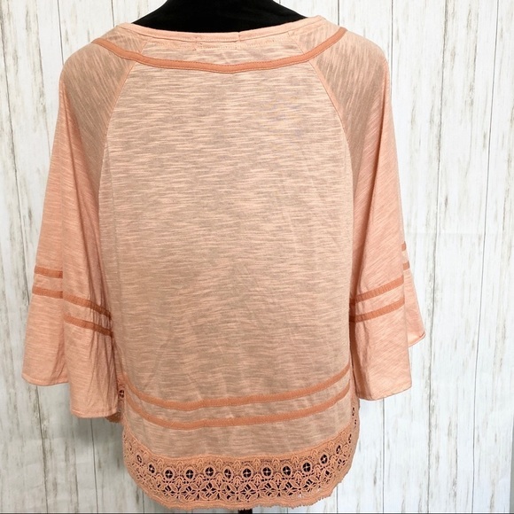 Taylor & Sage Orange top butterfly sleeve size large - Picture 5 of 8